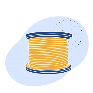 Канат грузоподъемный оцинкованный ГОСТ 7668-80 72 мм