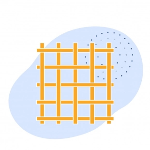 Стальная канилированная сетка 2x1.2x1.3 мм 55 ГОСТ 3306-88