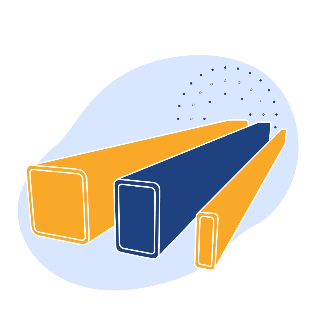 Труба профильная нержавеющая квадратная 350х350х10 мм AISI 304