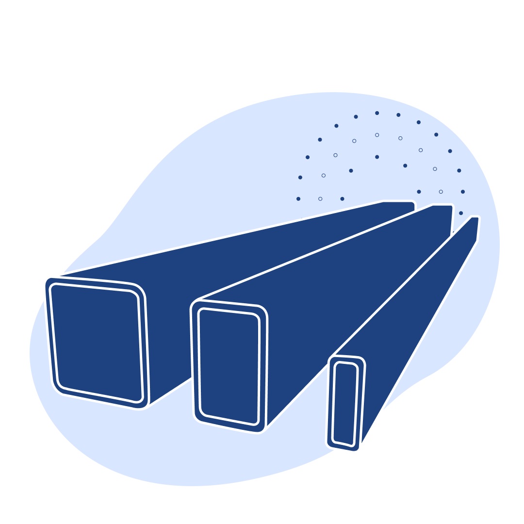 Труба профильная нержавеющая квадратная 350х350х10 мм AISI 304